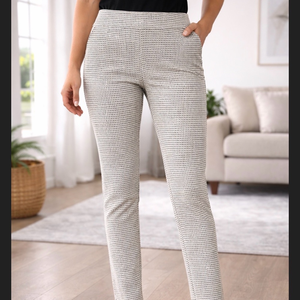 Stretchy slip on dress pants